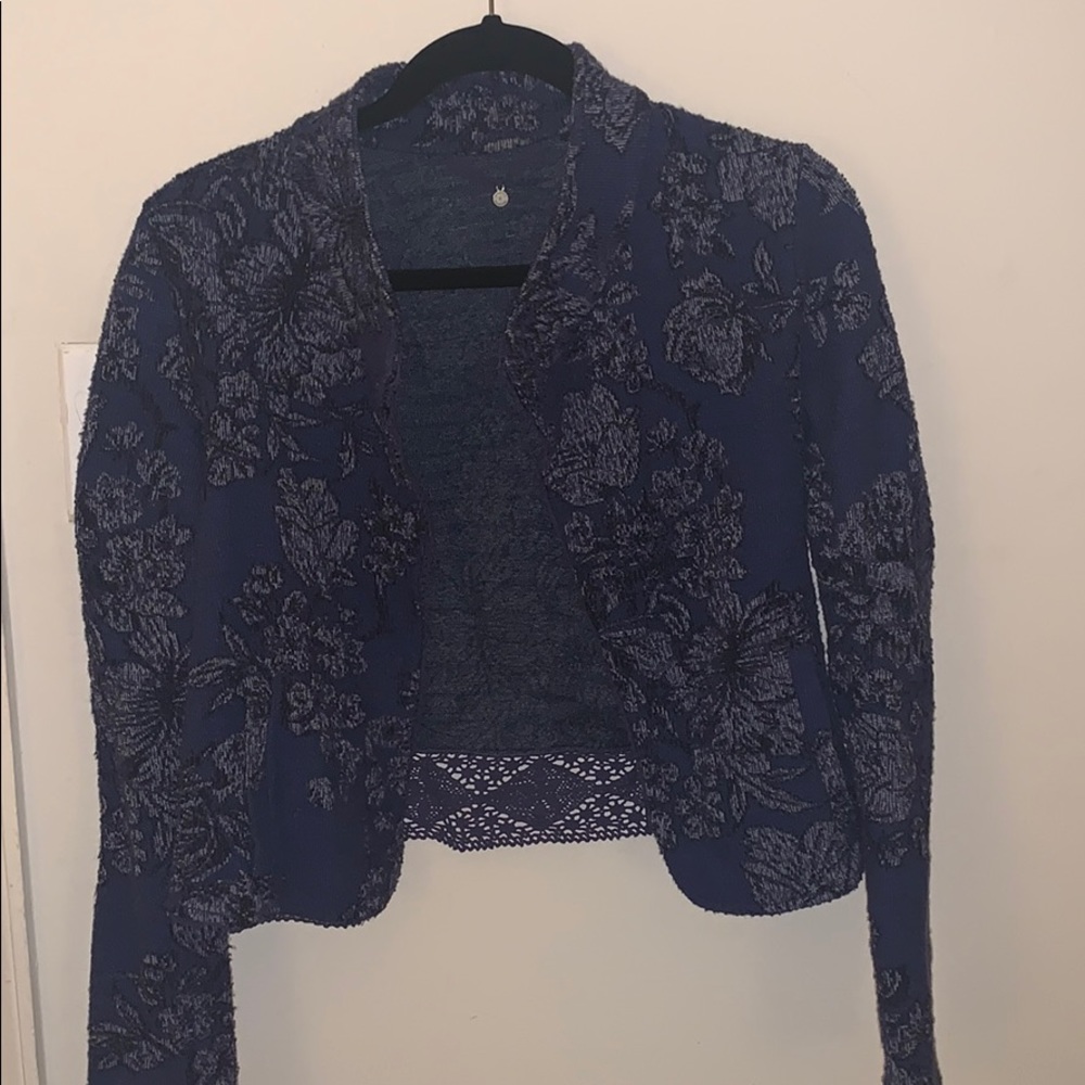 Anthropologie Blue Details Jacket